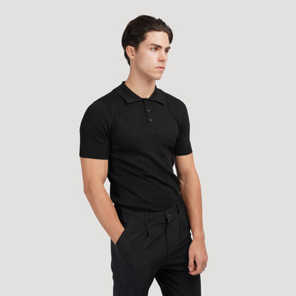 HEON Gebreide Polo Shirt