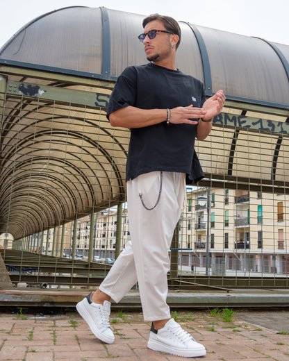 Maison Velutti – Subtle Herringbone Trousers